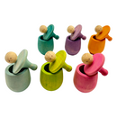 **Pre-order (Ships in 1-2 Weeks)**Set of 6 Stained Little Things Wooden Treasure Boxes – Pastel / Macaron Colors