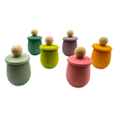 **Pre-order (Ships in 1-2 Weeks)**Set of 6 Stained Little Things Wooden Treasure Boxes – Pastel / Macaron Colors