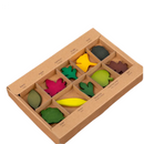 40-Piece Woodland Leaves Wooden Forest Set – Nature-Inspired Loose Parts Play