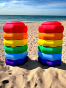 6 Pieces Rainbow Stepping Stones Set