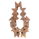 16 Pcs Natural Wooden Construction Puzzle Toy with Storage Tray