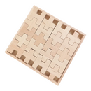 20-Piece Wooden “H” and “+” Shape Block Set with Storage Tray