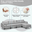 Modular L-shaped Sectional Sofa with Reversible Ottoman and 2 USB Ports by LJGDeals