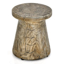2-in-1 Rock End Table with Wood Grain for Living Room by LJGDeals