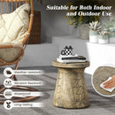 2-in-1 Rock End Table with Wood Grain for Living Room by LJGDeals