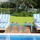 Weather Resistant Adirondack Outdoor Side Table Set of 2 by LJGDeals