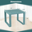 Weather Resistant Adirondack Outdoor Side Table Set of 2-Blue