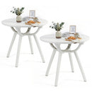 Weather-Resistant Circular Small End Table for Poolside and Balcony by LJGDeals