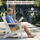Folding Adirondack Chair with High Backrest - HDPE Weather Resistant by LJGDeals