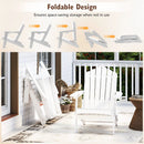 Folding Adirondack Chair with High Backrest - HDPE Weather Resistant by DirectDeals