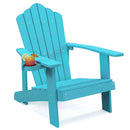 Weather Resistant HIPS Outdoor Adirondack Chair with Cup Holder by LJGDeals