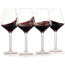 European Style Crystal, Stemmed Wine Glasses | Set of 6 | 15oz