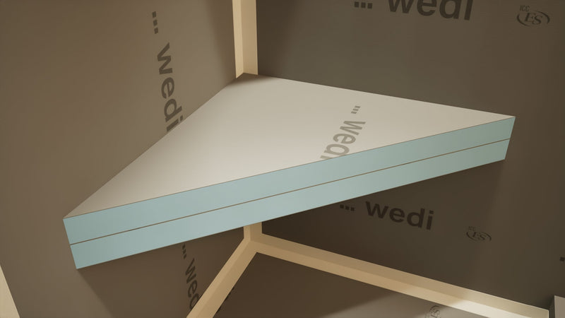 The Original Floating Corner Shower Bench Kit™ with Wedi®