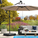 Weighted Offset Umbrella Base with Cross Bracket and Cut-out Handles by LJGDeals