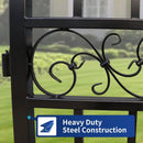 14x8 ft Steel Dual Swing Driveway Gate with Wider Goalposts by Chery Industrial