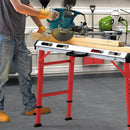 42 Inches x 21 Inches Welding Table with Adjustable Height and 2 Bar Clamps-Silver by LJGDeals