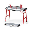 42 Inches x 21 Inches Welding Table with Adjustable Height and 2 Bar Clamps-Silver by LJGDeals