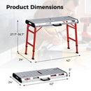 42 Inches x 21 Inches Welding Table with Adjustable Height and 2 Bar Clamps-Silver by LJGDeals