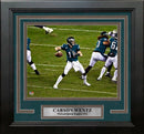 Carson Wentz in Action Philadelphia Eagles 8" x 10" Framed Football Photo by Dynasty Sports & Framing