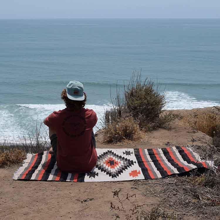 Tan Mexican Diamond Yoga Blanket