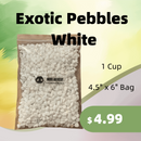 Exotic Pebbles White Pebbles for Aquarium and Moss Ball Glass Terrarium 1 Cup