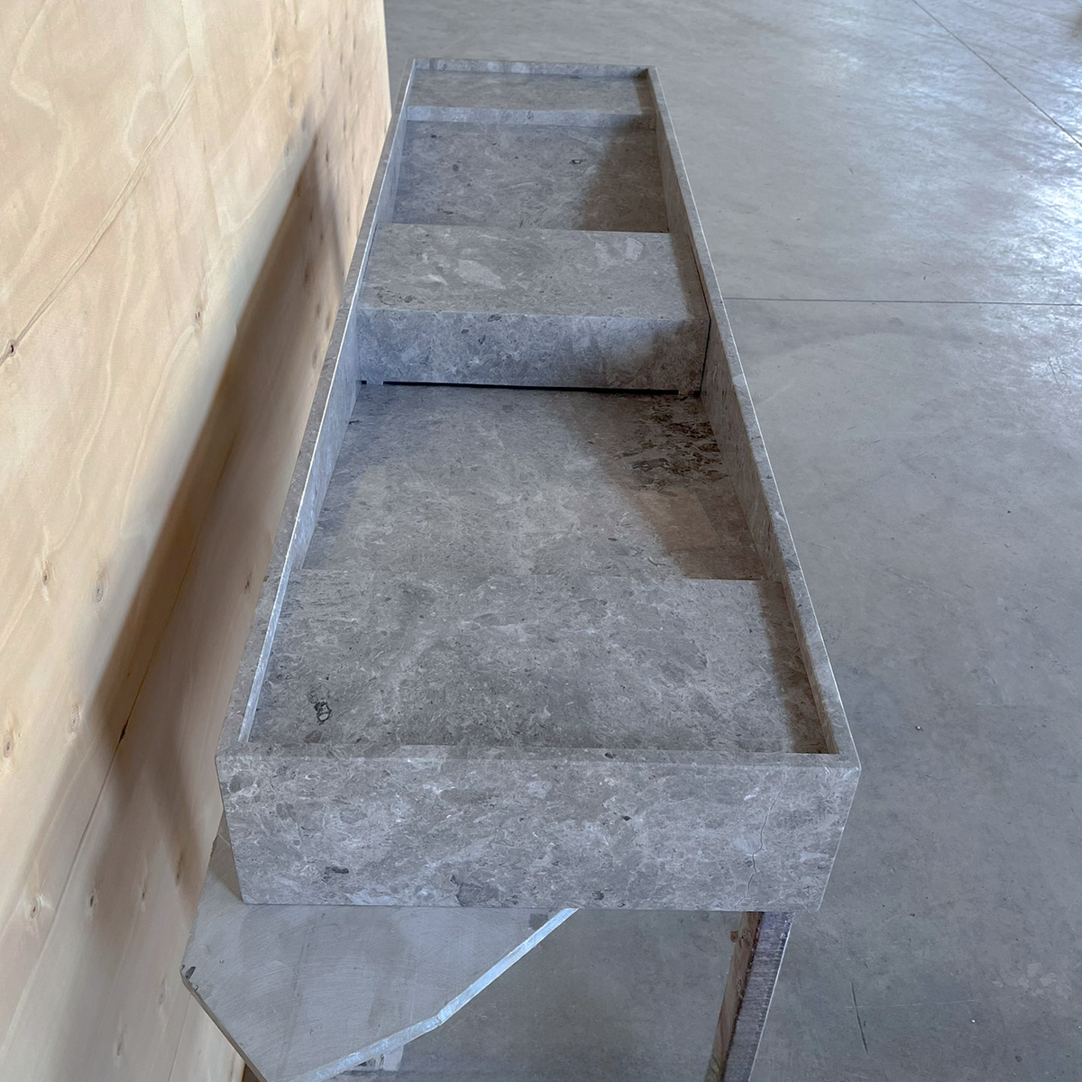Tundra Grey Marble Handcrafted Bathroom Sink - One of a Kind Artisan Centerpiece, photo 6 of 10