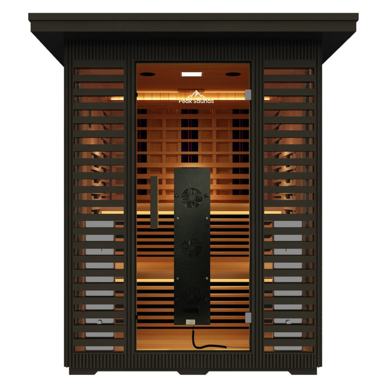 Peak Saunas Kilimanjaro 5-Person Outdoor Full Spectrum Infrared Sauna with XL Medical-Grade Red Light Therapy and Smart WiFi App Control