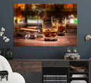 Whiskey Cuban Cigars Canvas Print