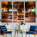 Whiskey Cuban Cigars Canvas Print