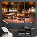 Whiskey Cuban Cigars Canvas Print