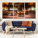 Whiskey Cuban Cigars Canvas Print