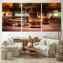 Whiskey Cuban Cigars Canvas Print