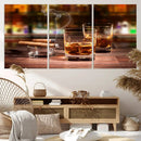 Whiskey Cuban Cigars Canvas Print