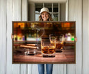 Whiskey Cuban Cigars Canvas Print