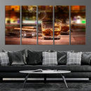Whiskey Cuban Cigars Canvas Print