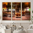 Whiskey Cuban Cigars Canvas Print