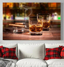 Whiskey Cuban Cigars Canvas Print