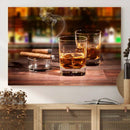 Whiskey Cuban Cigars Canvas Print