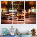 Whiskey Cuban Cigars Canvas Print