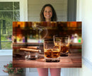 Whiskey Cuban Cigars Canvas Print