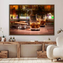 Whiskey Cuban Cigars Canvas Print