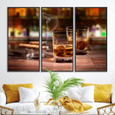Whiskey Cuban Cigars Canvas Print
