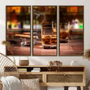 Whiskey Cuban Cigars Canvas Print