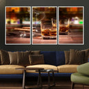 Whiskey Cuban Cigars Canvas Print