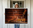 Whiskey and Cigar Canvas Wall Art | 3 Panel Bar Room Decor