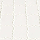 MSI Whisper White Arabesque Polished Ceramic Mosaic Wall Tile 10.83"x15.5"