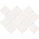 MSI Whisper White Arabesque Polished Ceramic Mosaic Wall Tile 10.83"x15.5"