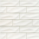 MSI Whisper White Glazed Handcrafted Ceramic Subway Tile 4"x12"