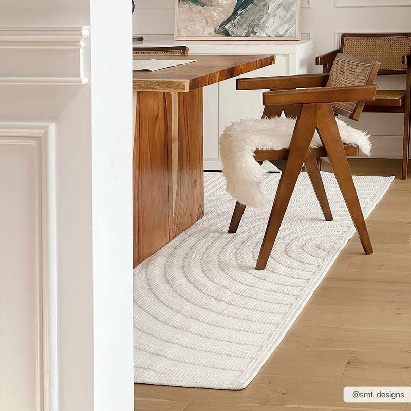 Deron White Washable Area Rug