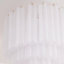 White Glass Tube Murano Ceiling Lamp